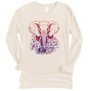 Long Sleeve Elephant and Violets TShirt