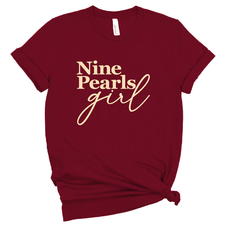 Short Sleeve Nine Pearls Girl Tee