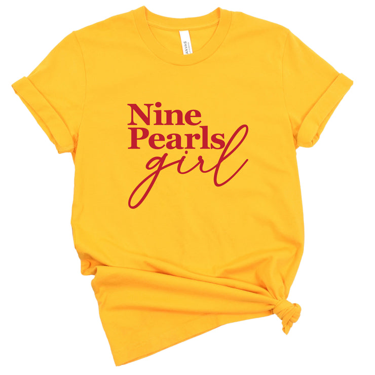 Short Sleeve Nine Pearls Girl Tee