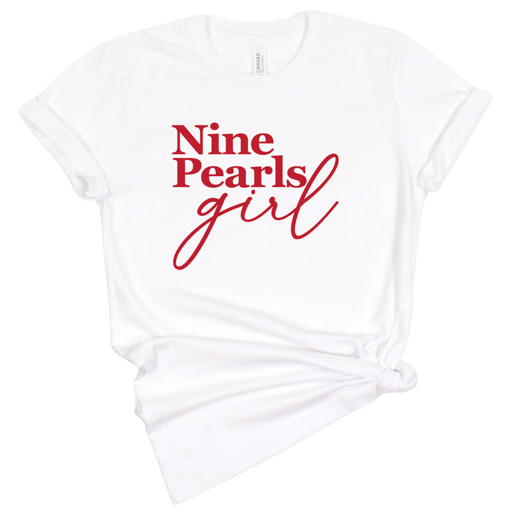 Short Sleeve Nine Pearls Girl Tee