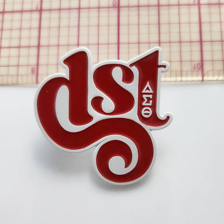 Curly DST Lapel Pin